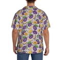 thumbnail image 3 of Pofeuu Plum Print Mens Casual Short Sleeve Shirts Beach Summer Spread Collar Pocket Tops Men's Casual Short-sleeved Shirt-Medium, 3 of 5