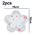 thumbnail image 2 of Sakura Pot Mat Cup Coaster, tapete de mesa antideslizante duradero PVC Kitchen Cherry Blossom Coaster Placemat Bowl Pad, 2 of 5