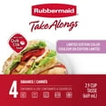 thumbnail image 2 of Rubbermaid TakeAlongs Square Food Storage Containers, 669 mL (2.9 Cup), Special-Edition Orchid Purple, 4 Pack, 2 of 7