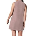 thumbnail image 5 of Dress for Women 2024 Summer Sleeveless Turtleneck Dress Casual A Line Tank Dress With Pockets Womens Loose Sundress, 5 of 7