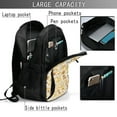 thumbnail image 4 of Disketp Honey Honeycomb Mochila de Viaje Estampada para Laptop con Puerto de Carga USB, Mochila Impermeable para Computadora – Regalo para Hombres y Mujeres, 4 of 7