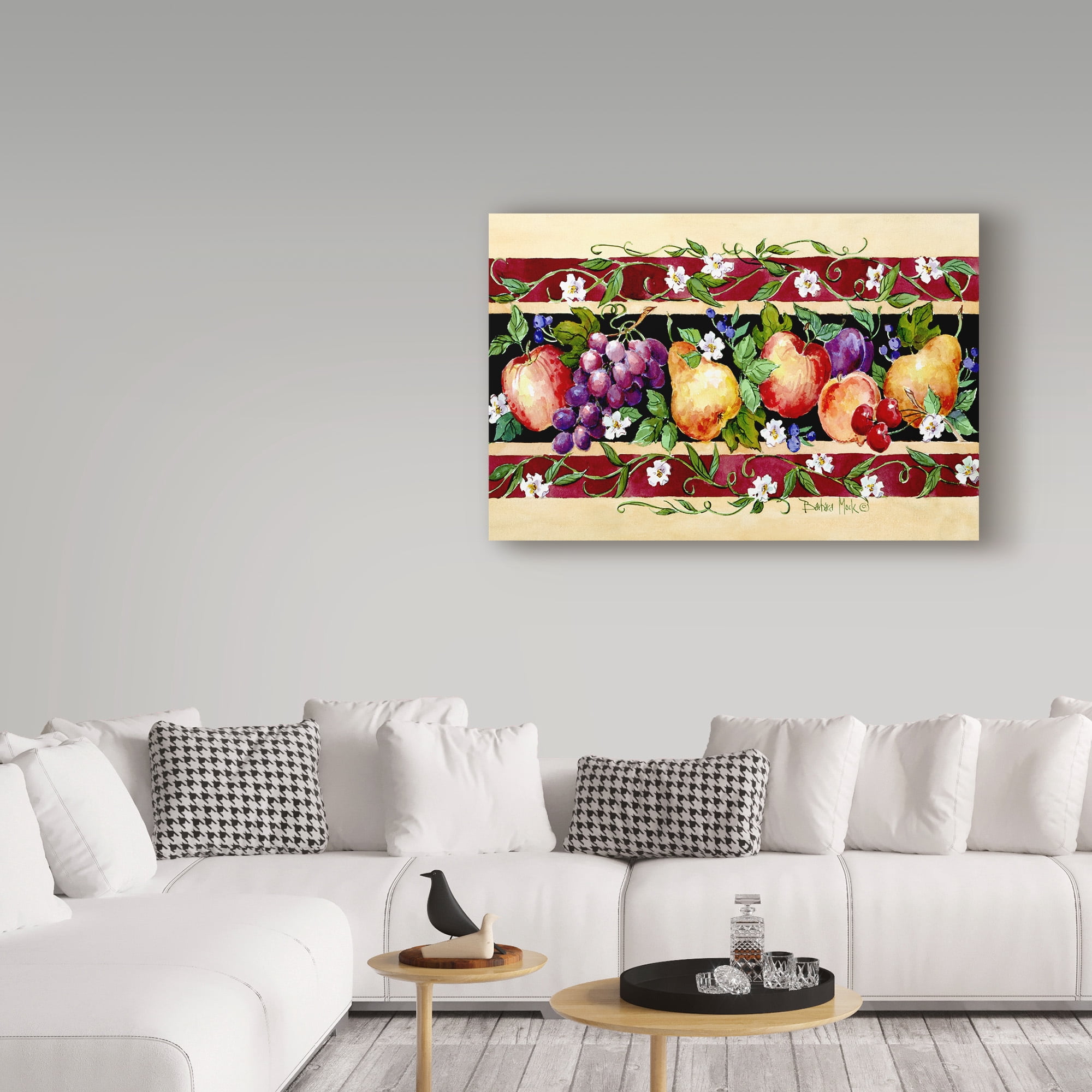 Trademark Fine Art 'Fruit Border' Canvas Art by Barbara Mock