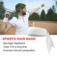 thumbnail image 4 of Bandeau de Sport Mode Réglable Bandes Anti-Transpiration Accessoires de Coiffure pour Tennis Basketball Blanc, 4 of 6