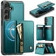 thumbnail image 1 of Para Samsung Galaxy A35 5G Funda para Teléfono Compatible con MagSafe 2 en 1 Billetera con Tarjetero, Funda de Cuero de PU, Soporte de Anillo de Bloqueo RFID, Correa para la Muñeca con Protección Magnética para Mujeres y Hombres, Verde, 1 of 8
