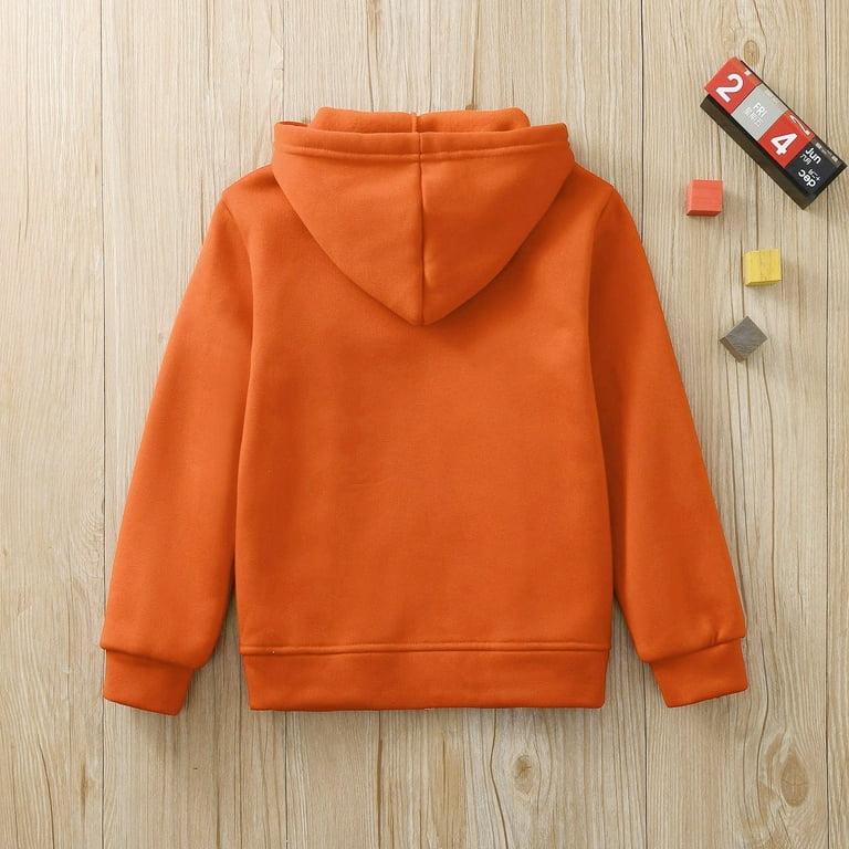 4T Zip Up Hoodie Boys Red Hoodie Kids Kids Boy Toddlers Hoodie Sweatshirt Zip Up Pullover Casual Kangaroo Pocket Athletic Clothes 6 7 Years b Orange Walmart