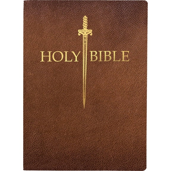 King James Version Sword Bible KJV Sword Bible, Large Print, Acorn Bonded Leather, Thumb Index: (Red Letter, Brown, 1611 Version), (Hardcover)