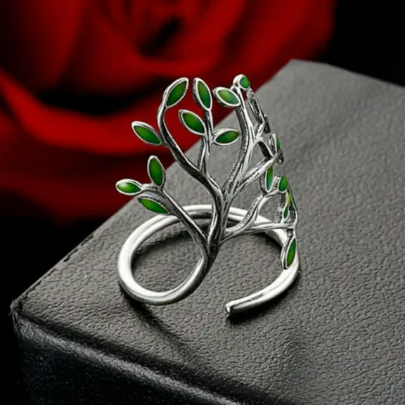 HOOUN Cute 925 Silver Cat Shaped Ring With Rhinestone Eyes Adjustable Wedding Jewelry-#4-Adjustable