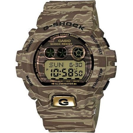 Casio GDX6900TC-5 Men's G-Shock Digital Dial World Time Green Tiger Camouflage Dive Watch