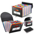 thumbnail image 5 of Accordion File Organizer 12 Pockets Expanding File Folder A4 Letter Size Paper Document Receipt Organizer for Classroom Home Office, 5 of 8