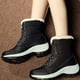 thumbnail image 2 of WORGEOUS Botas de nieve cálidas con forro de piel sintética para mujer, zapatos con cordones antideslizantes de invierno, botines, 2 of 8