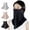 Black, variant on UV Sun Protection Face Mask with Neck Coverage UPF 50+ Face Shield Breathable Design for Summer Outdoor Activities