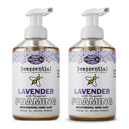 Beessential All Natural Foaming Hand Soap, Lavender and Bergamot Essential Oils, Made with Moisturizing Aloe & Honey - Made in the USA, 16 oz 2