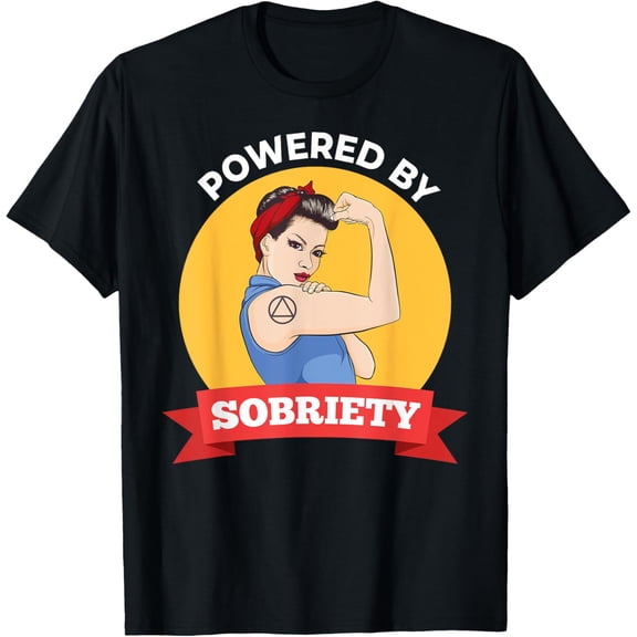 t-shirtSobriety Alcoholics Anonymous AA Sober AF Women's T-Shirt mens t shirt,black,women,funny,misfits,men,journey