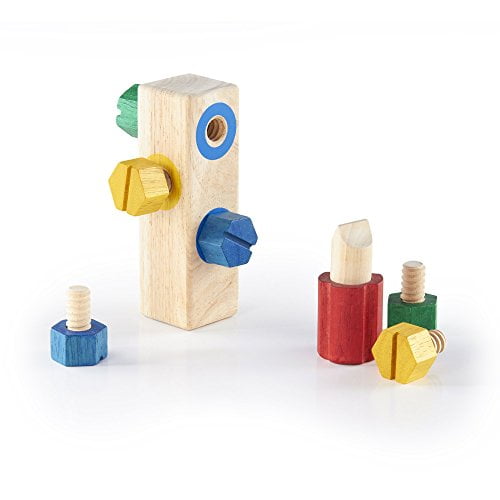 Guidecraft Bloc à Vis - Jeu de Correspondance Multicolore pour Enfants, Mémoire Classique pour Tout-Petits et Jouet de Développement des Compétences Sensorielles