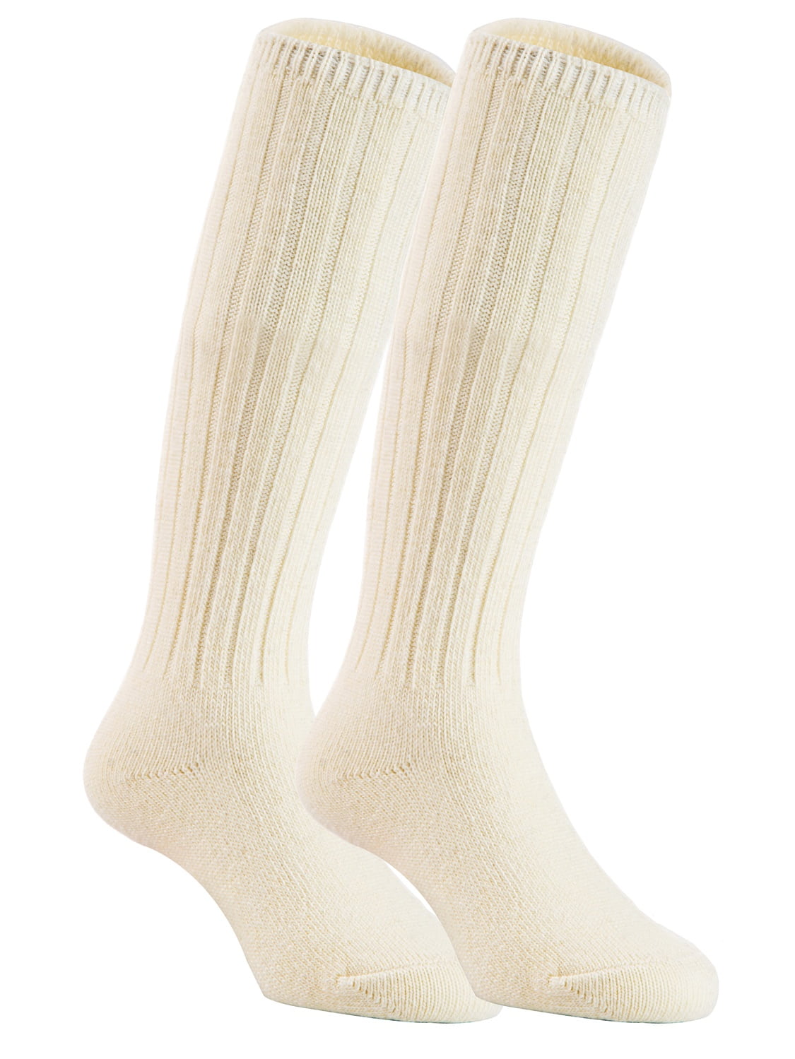 Lian LifeStyle Unisex Baby Children 3 Pairs Knee High Wool Blend Boot Socks Size 46Y (Cream