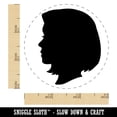 thumbnail image 2 of Woman Head Silhouette Self-Inking Rubber Stamp Ink Stamper - Black Ink - Small 3/4 Inch, 2 of 7