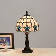 thumbnail image 7 of FSLiving Tiffany Style Table Lamp Mosaic Stained Nightlight Handmade Glass Lamp Shade Antique Vintage Desk Lamp Bedside Lamp TD0307-Y02, 7 of 7