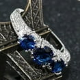 thumbnail image 3 of HOOUN Gorgeous Women 925 Silver Filled Wedding Band Ring Oval Cut Cubic Zircon Sz 6-10-#17-9, 3 of 6