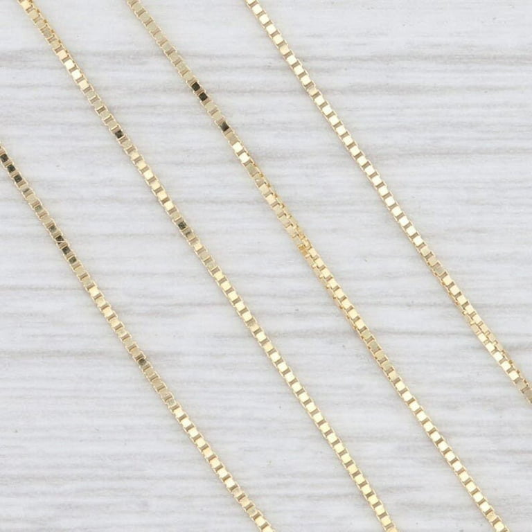 1.5mm 14K Solid Gold Ball Chain Necklace with Lobster Lock