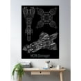 thumbnail image 2 of Mcrn Donnager Blueprint Poster Wall Art, Modern Wall Decor, 16x24 UNFRAMED, 2 of 3