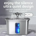 thumbnail image 4 of Veken Innovation Award Winner Stainless Steel Cat Water Fountain, 95oz/2.8L Automatic Pet Fountain Dog Water Dispenser with Replacement Filters & Silicone Mat for Cats, Dogs, Multiple Pets (Silver), 4 of 8