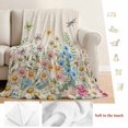thumbnail image 5 of Colorful Floral Blanket Soft Cozy Warm Throw Blanket for Couch, Plush Fuzzy Flannel Fleece Blankets for Sofa, Farmhouse Country Dragonfly Butterfly Flower Bed Blankets Gifts for Men, 32"x48", 5 of 9