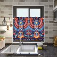 thumbnail image 4 of Yayeee Kitchen Curtains Tier Pair Light Filtering 27"x36" Rod Pocket Short Cafe Window Panel, Blue Abstract Eagle, 4 of 7