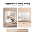 thumbnail image 4 of Lighted Makeup Mirror 3 Color Touch Vanity w/ USB - 31.5x21.7in Wall/Desktop - 5X Magnification - Professional Cosmetic Mirror for Bedroom, Bathroom, 4 of 7