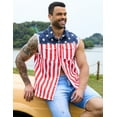 thumbnail image 3 of 250th Anniversary American Flag Denim Vest for Men Sleeveless 4th of July outfits, 3 of 11