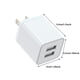 thumbnail image 3 of Enchufe USB Cargador de pared USB 2 unidades Enchufe eléctrico USB de doble puerto Cubo 5 V 2,4 A Bloque de carga Enchufes USB compatibles, 3 of 8