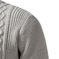 thumbnail image 4 of Men's Cardigan Sweater Zip Up Knit Blazer Jacket Knitwear Gray XXXXL, 4 of 5