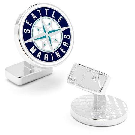 MLB Mens Palladium Seattle Mariners Cufflinks NEW with Gift Box PD-MAR-PP