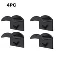 thumbnail image 2 of Perchero adhesivo para colgar en la pared, gancho multiusos para gorras de béisbol, 4 piezas, color negro, 2 of 5