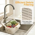 thumbnail image 5 of Foldable Hanging Sink Drain Basket Stretchable Kitchen Colander with Flip Cover Space Saving Food Strainer, Multi-functional Faucet Storage Rack Draining for Fruits Vegetables Utensils, 5 of 5