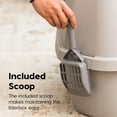 thumbnail image 5 of IRIS USA Large Corner Cat Litter Box with Lid | Enclosed Design, Scoop, Handle & Buckles, Gray, 5 of 9