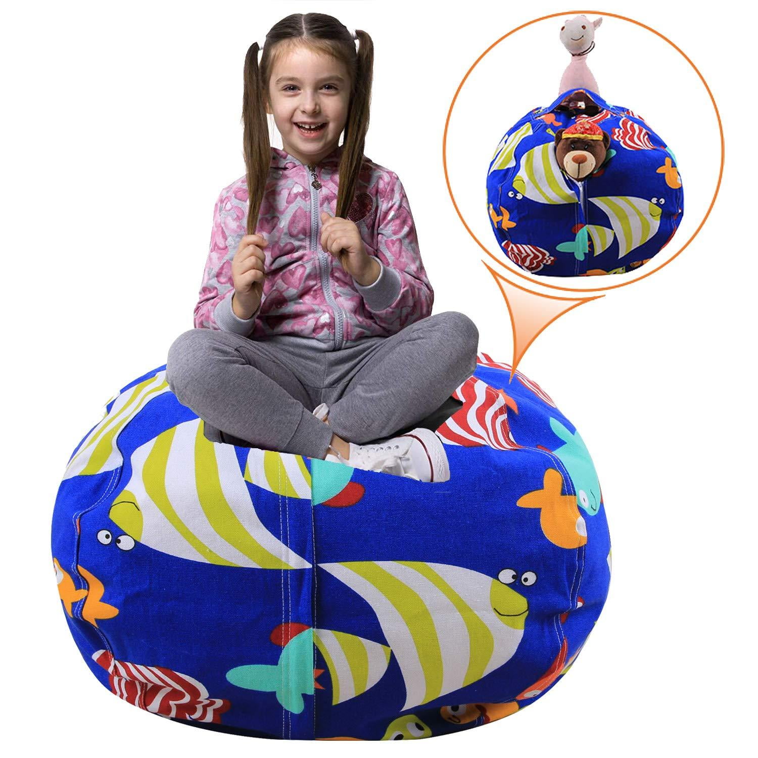 Injoy 38'' Stuffed Animals Bean Bag Extra Large Chair Cover -100% ...