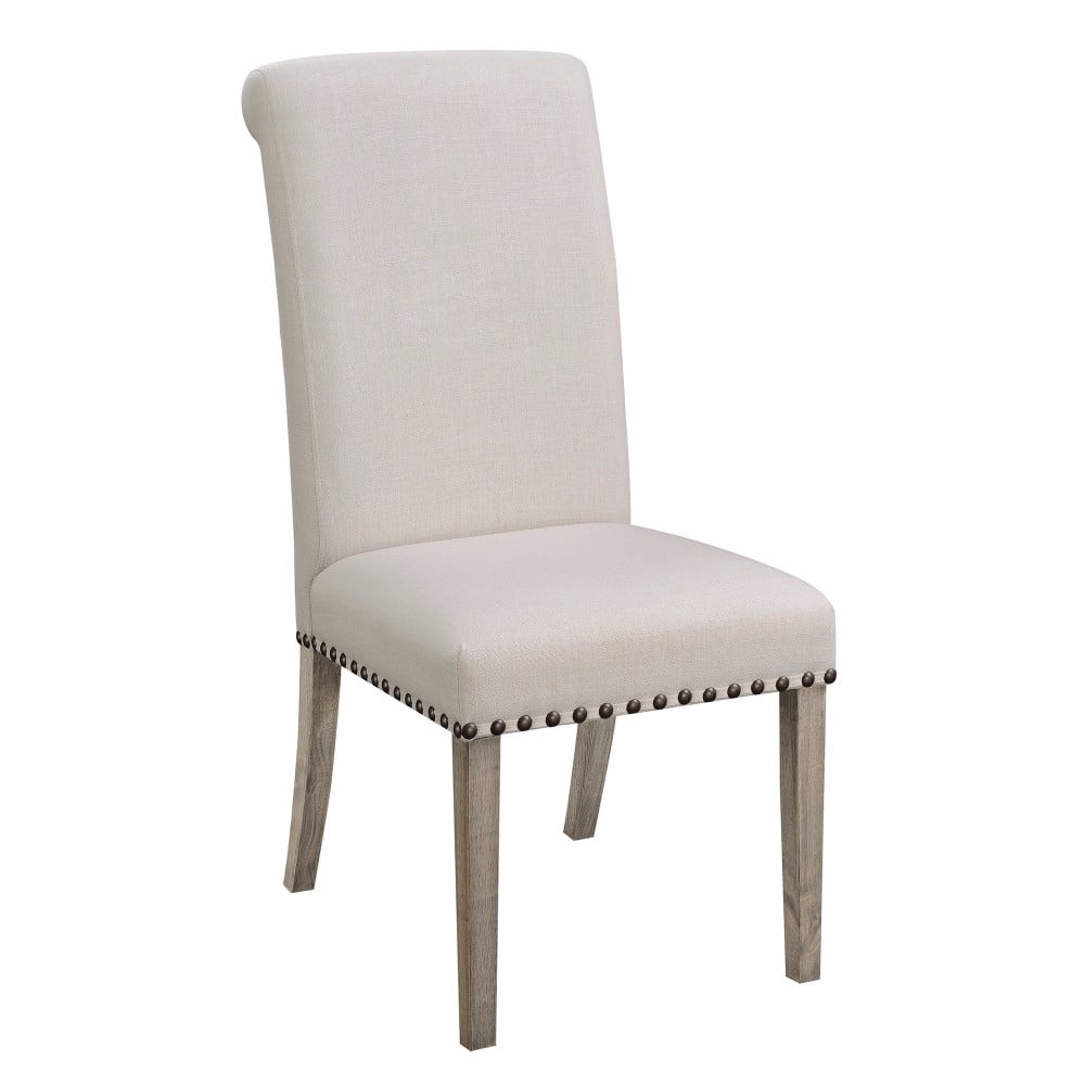 Rolled Back Dining Chair, White, Set of 2