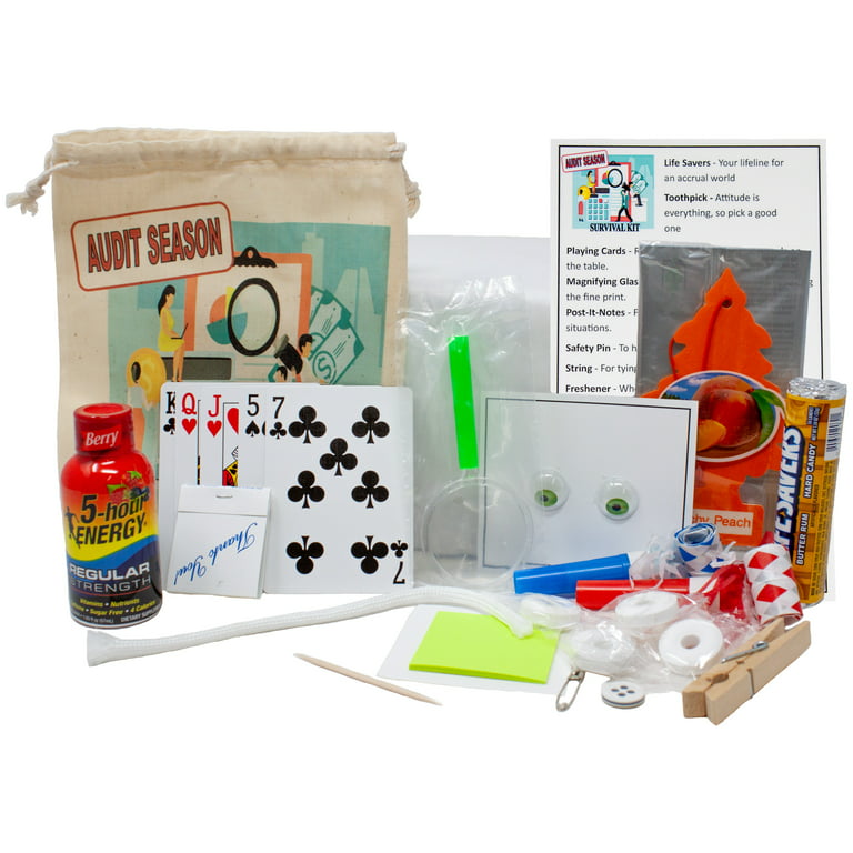 Audit Season Survival Kit  Funny, Gag Gift for Auditors, Accountants,  Coworkers and Friends 