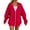 Red, variant on Women's Cute Hoodies Oversize Solid Long Sleeve Zipper Hooded Jacket with Pocket Casual Workout Sweatshirts Beige