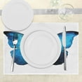 thumbnail image 3 of Ambesonne Butterfly Place Mats Set of 4, Modern Blue Ombre, Standard Size, Pale Blue Dark Blue, 3 of 6