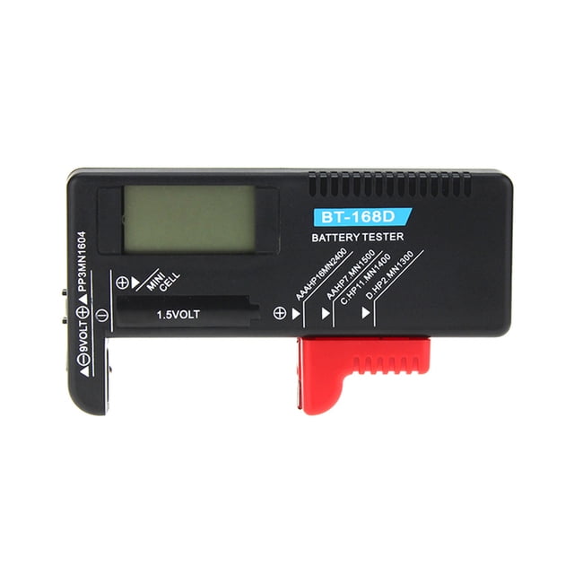 KAKOWELY battery tester Portable Battery Tester Easy-to-Read Volt Checker Voltage Meter Battery Capacity Tester for 9V 1.5V and AA AAA and Button Cell Battery
