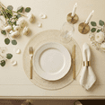 thumbnail image 4 of Sm:)e 15 Inch Round Braided Woven Placemats Set of 4, Cotton Polyester Washable Heat Resistant Placemats, Decor for Kitchen Dining Table and Party(Ivory), 4 of 7