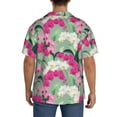 thumbnail image 3 of Kdxio Men's Hawaiian Shirt for Men Short Sleeve Shirt Orchids Flowers Summer Casual Holiday Beach Button Down T-Shirts, 3 of 7