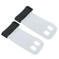 thumbnail image 3 of XYCCA 2Pcs Leather Handgrip AntiSkid Hand Protection Gloves for Weight Lifting Workout Fitness(Gray L )-082302, 3 of 5