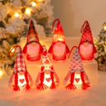 thumbnail image 3 of Farfi-Muñeco de elfo llamativo, tela de costura fina, colgante de Gnomo de árbol de Navidad con luz Led, suministros para fiestas, 3 of 5