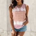 thumbnail image 2 of DHFJKG Womens Casual Tie Dye Tank Tops Crew Neck Sleeveless Fashion Loose Fit Tunic Summer T Shirt Casual Daily Wear Stylish Top, 2 of 2