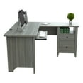 thumbnail image 5 of Inval 2-Drawer L-Shaped Desk, Gray Smoke Oak, 5 of 8
