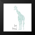 thumbnail image 2 of Pinto, Patricia 12x12 Black Modern Framed Museum Art Print Titled - Be Kind Giraffe, 2 of 5