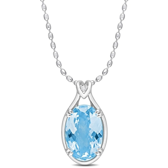 Everly Women's 13.5CT TGW Blue and White Topaz Sterling Silver Pendant