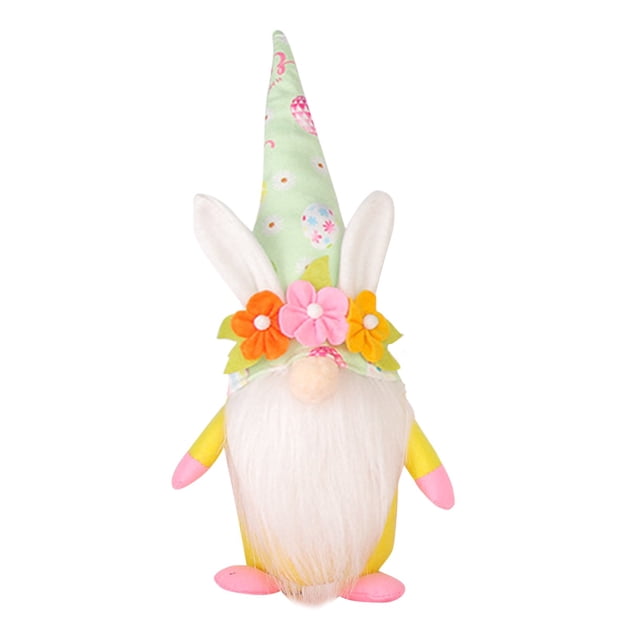 Décor de Pâques Nain Sans Visage Décoration Ornements Lapin Poupée en Peluche Rudolph Poupée Décoration de Pâques Poupée